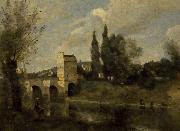 Jean-Baptiste Camille Corot The bridge at Mantes Sweden oil painting artist